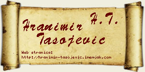 Hranimir Tasojević vizit kartica